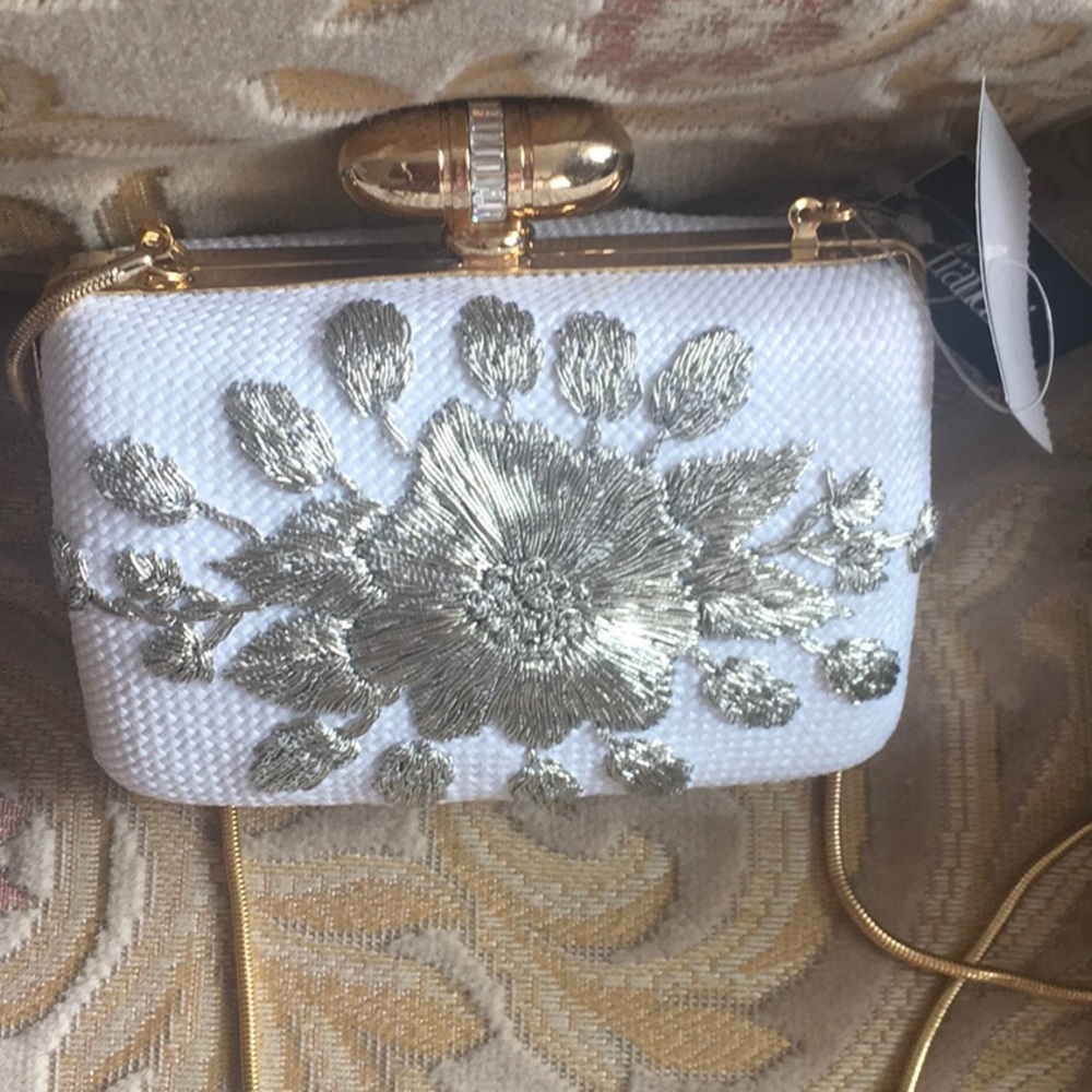 Franchi Evening white bag brand new